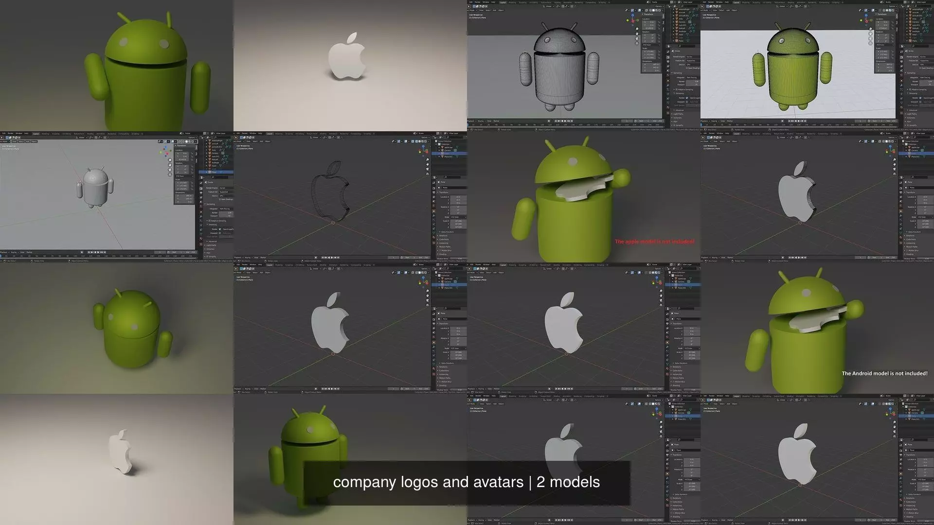 company logos and avatars 3D Model Collection_0