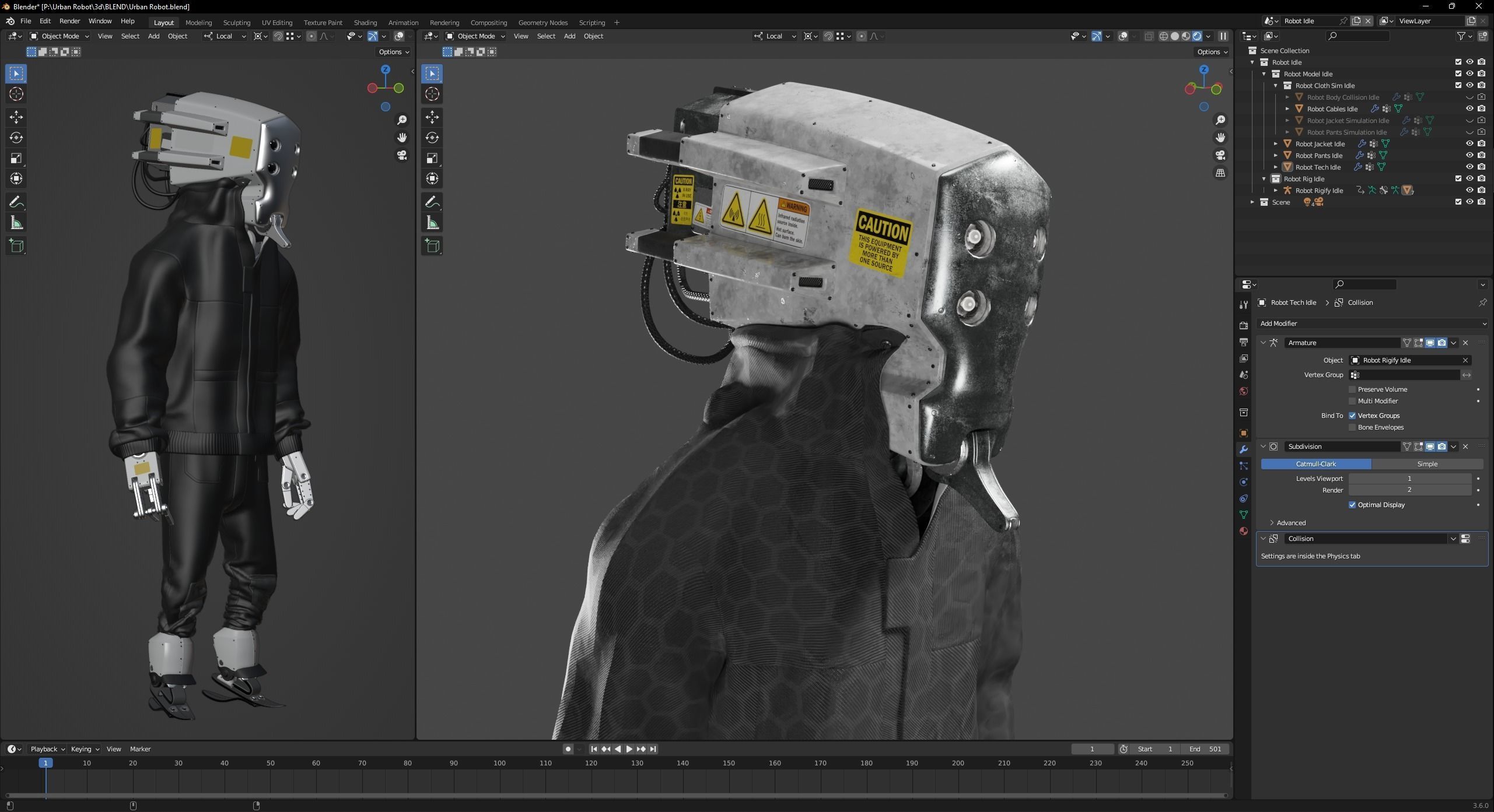 Urban Robot Blender 3D model_20