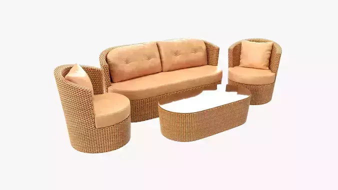 Rattan furniture set 01