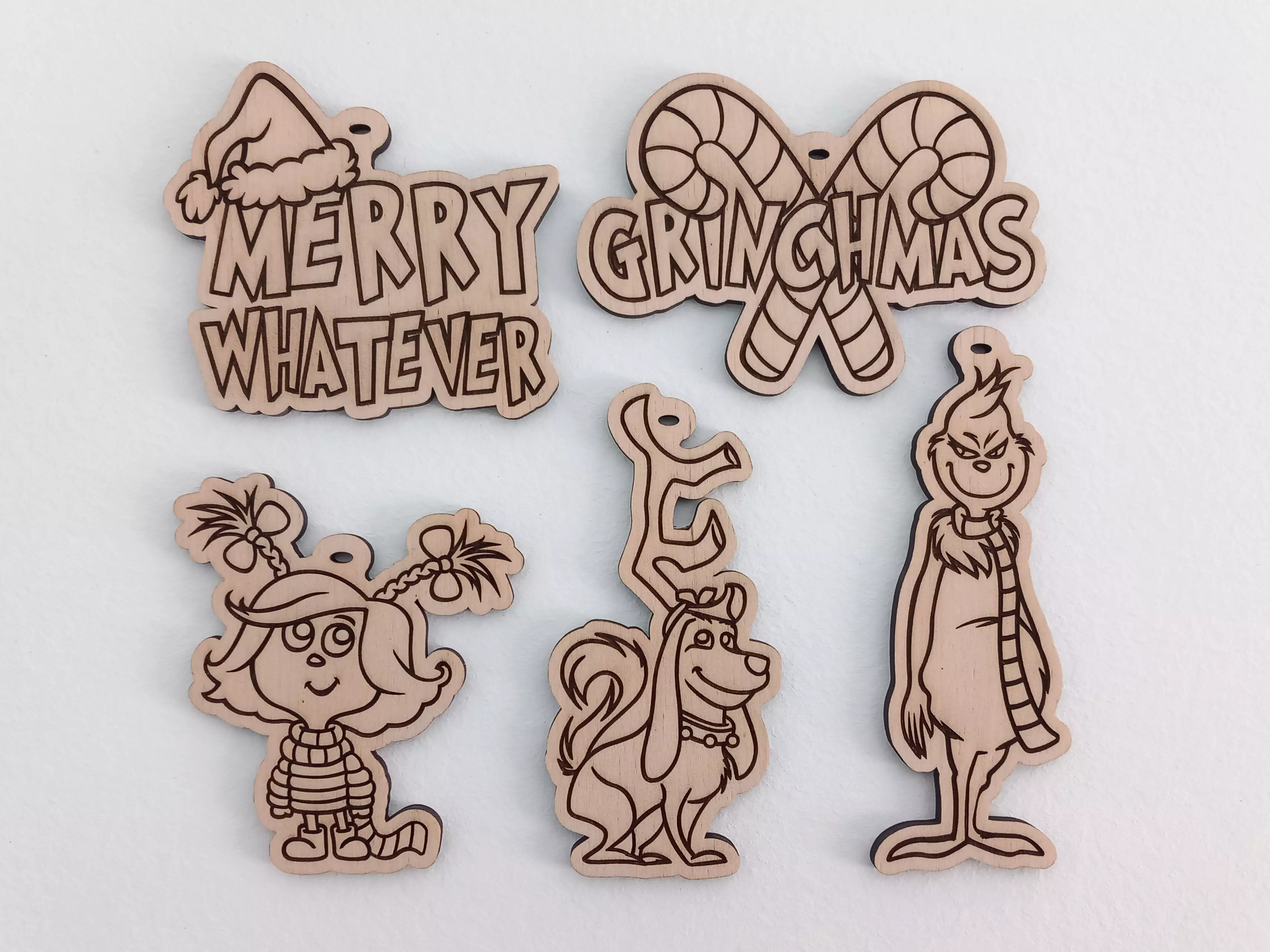 GRINCH - Xmas Christmas ornament - laser cutting and engraving  3D print model_0