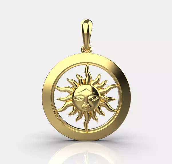 pendant sun 3D print model_0