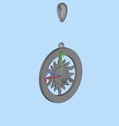 pendant sun 3D print model_11