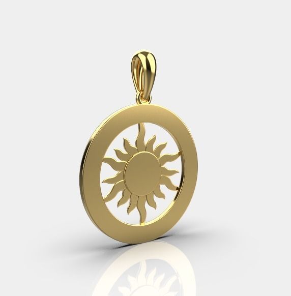 pendant sun 3D print model_8