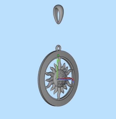 pendant sun 3D print model_9