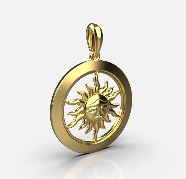 pendant sun 3D print model_6