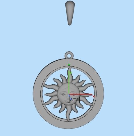 pendant sun 3D print model_10