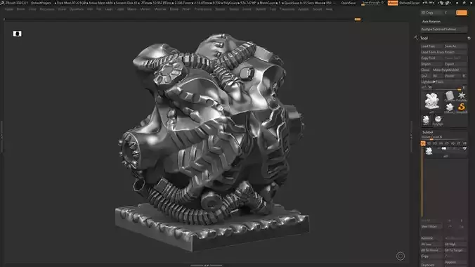 Modern Abstract robotic sculpture 3d print model 127 3D print model