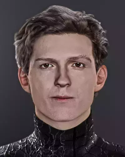 Tom Holland - Head with Blend File 3D model