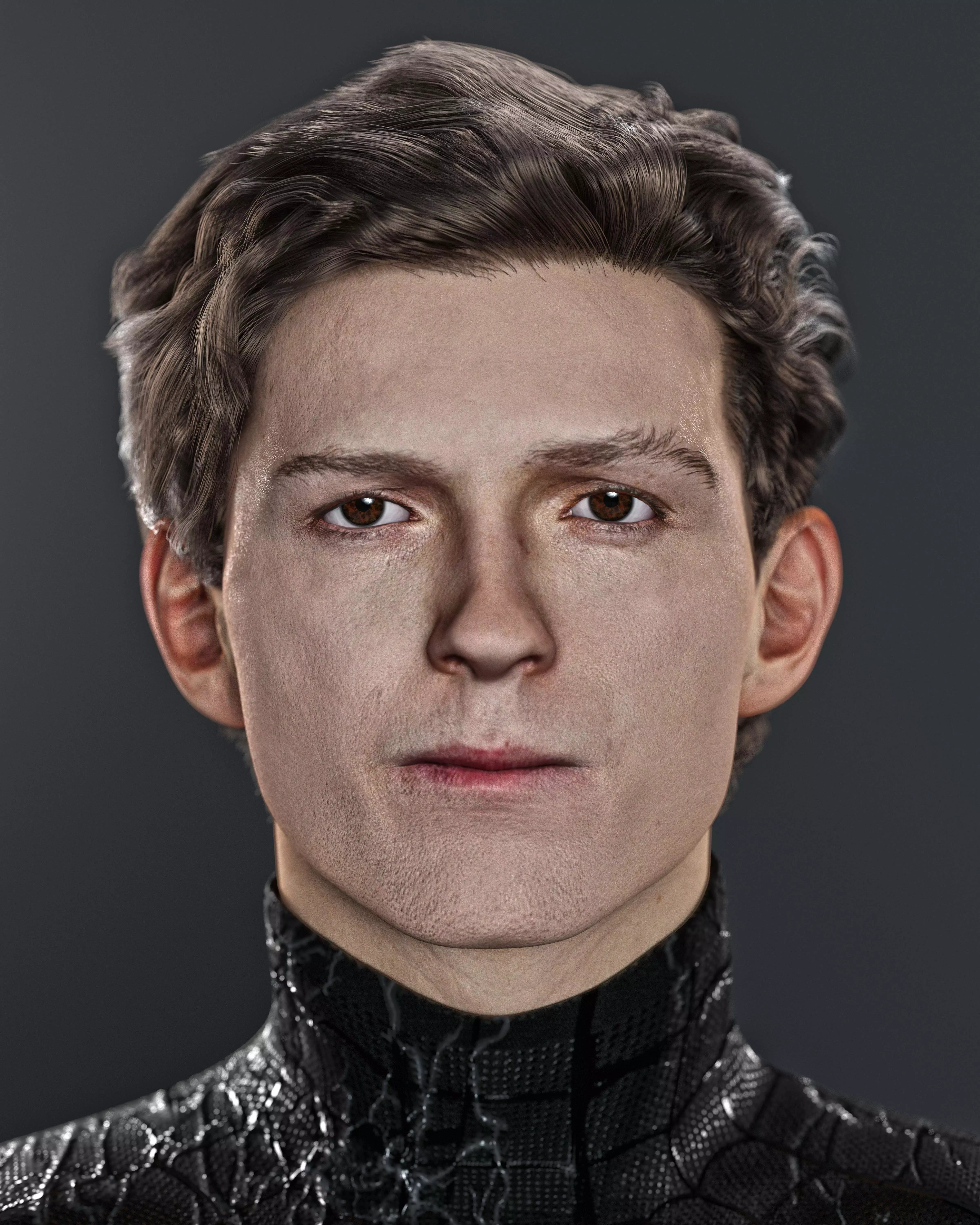 Tom Holland - Head with Blend File 3D model_0