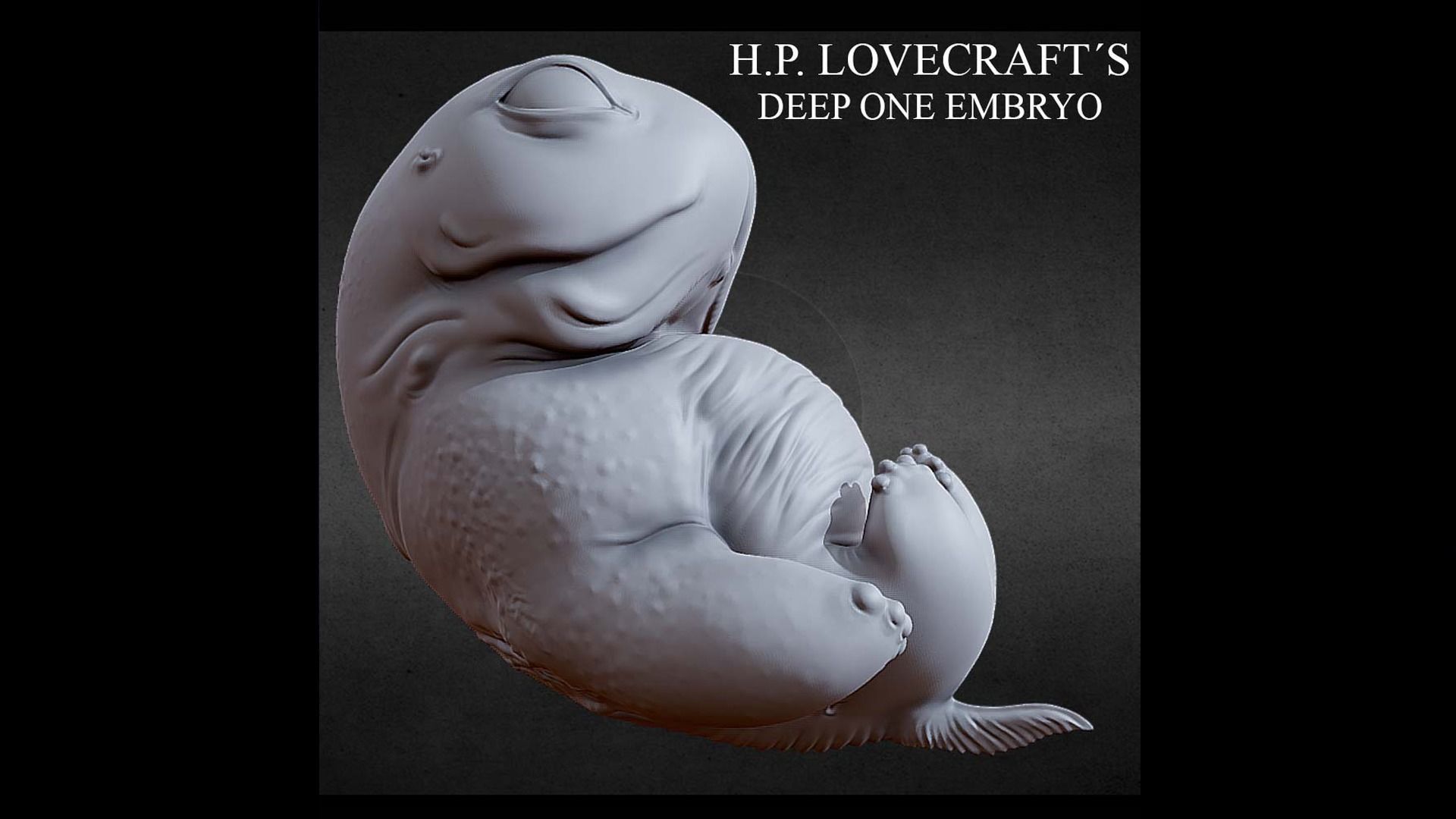 3D PRINTABLE HP LOVECRAFT DEEP ONE EMBRYO 3D print model_4