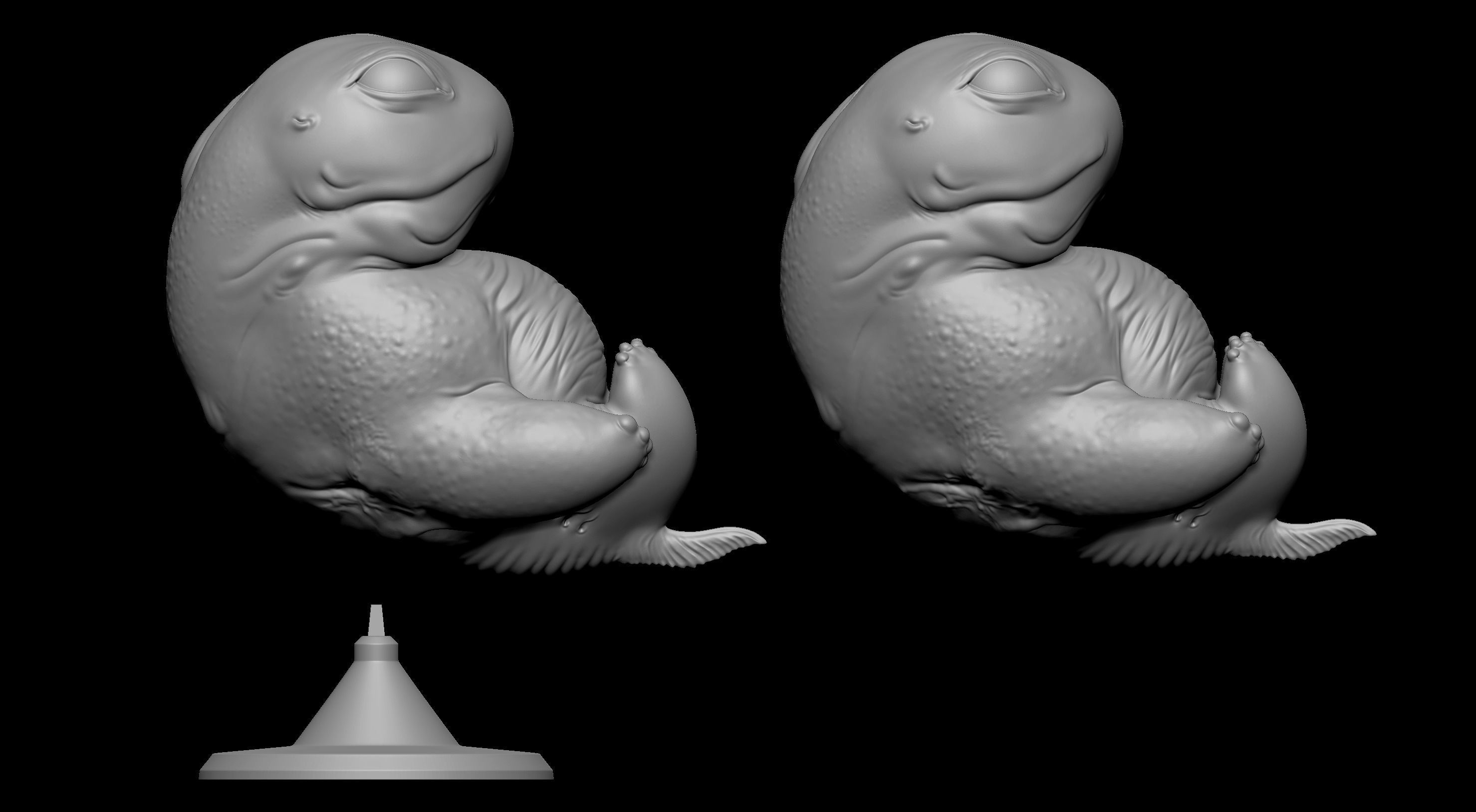 3D PRINTABLE HP LOVECRAFT DEEP ONE EMBRYO 3D print model_5