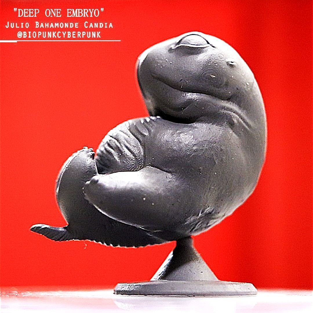 3D PRINTABLE HP LOVECRAFT DEEP ONE EMBRYO 3D print model_7