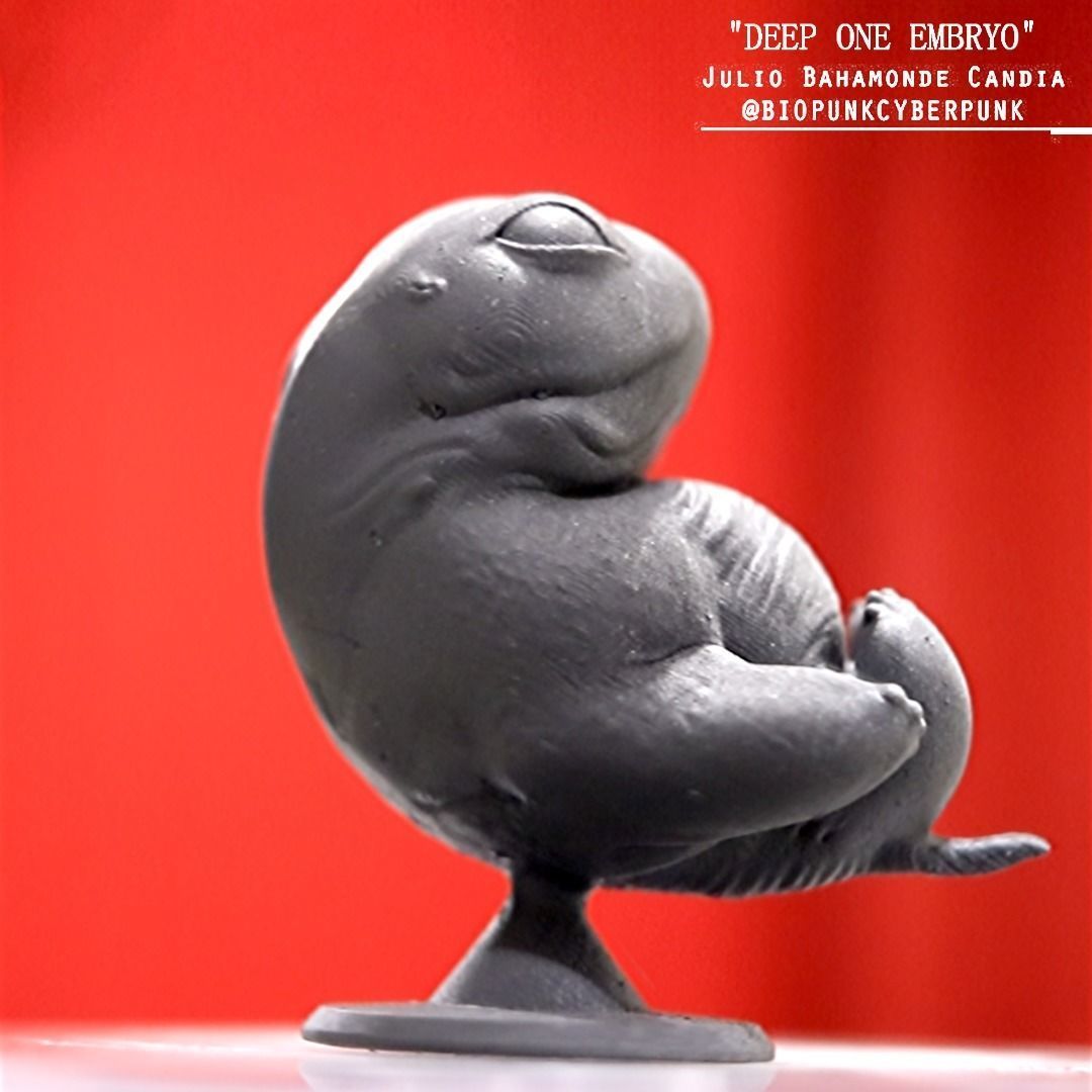 3D PRINTABLE HP LOVECRAFT DEEP ONE EMBRYO 3D print model_8