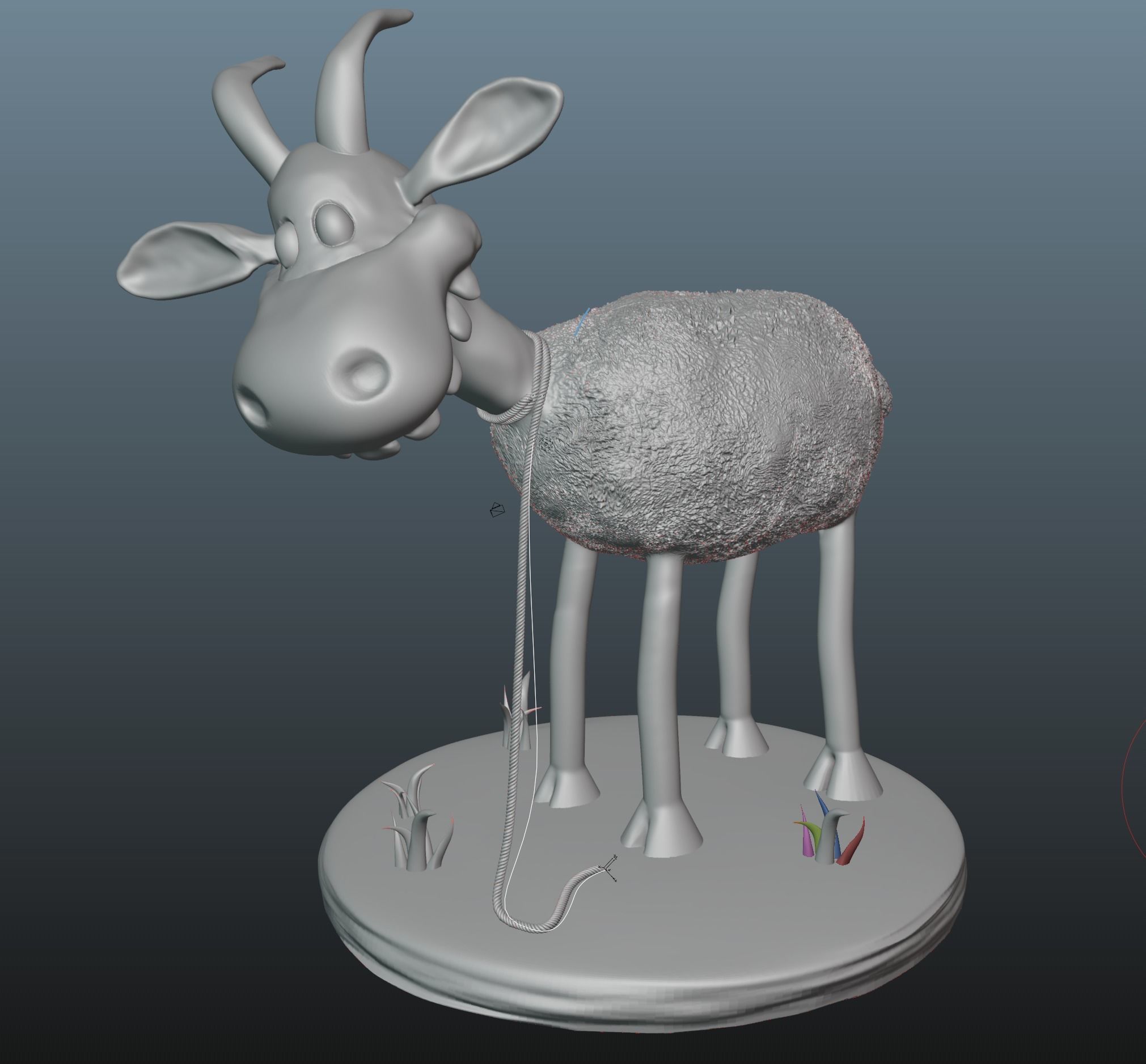 Mower Mouth - cartoon goat 3D print model_6