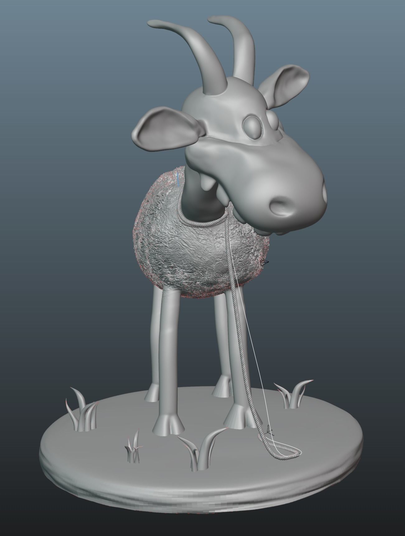 Mower Mouth - cartoon goat 3D print model_4