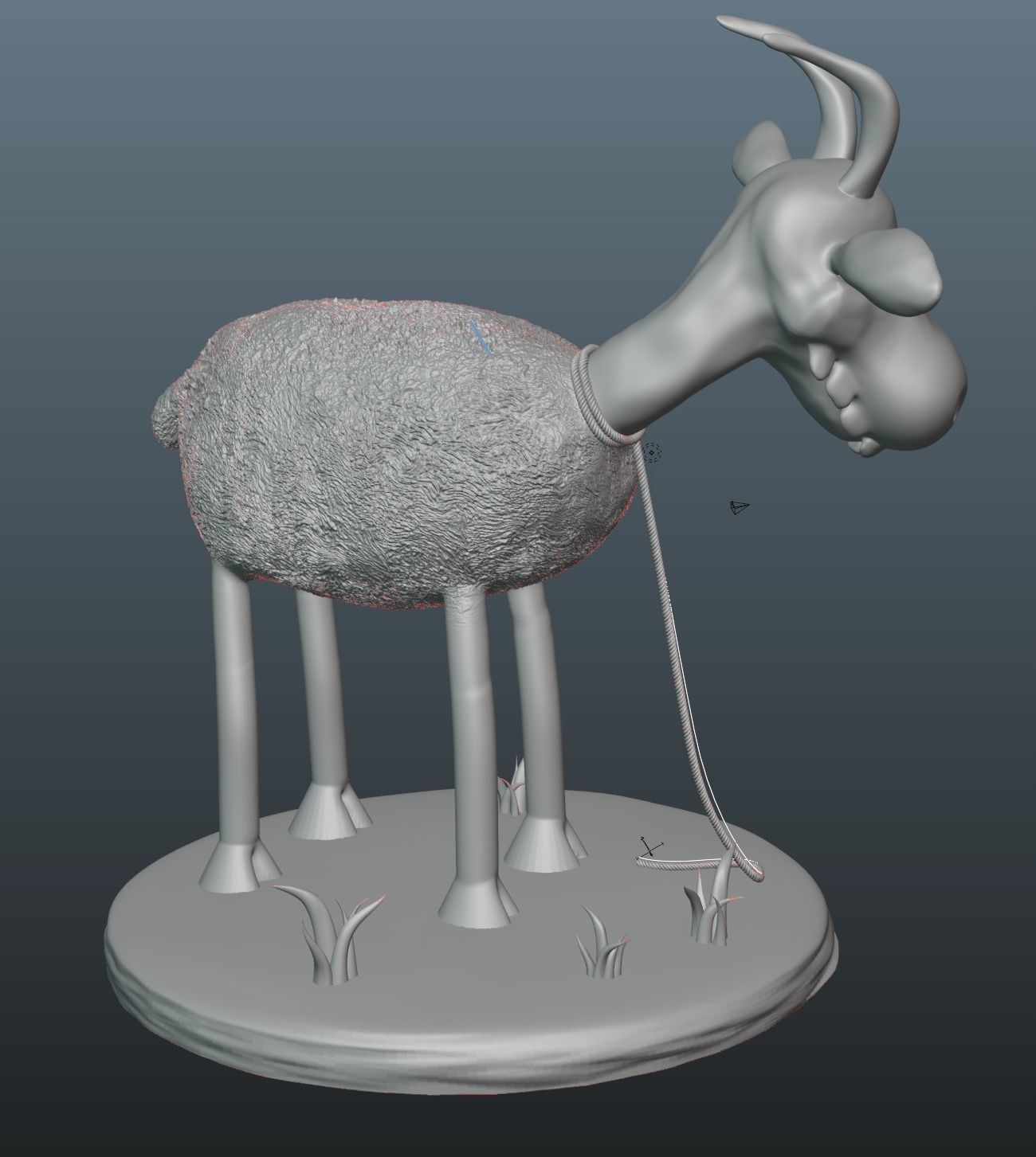 Mower Mouth - cartoon goat 3D print model_3