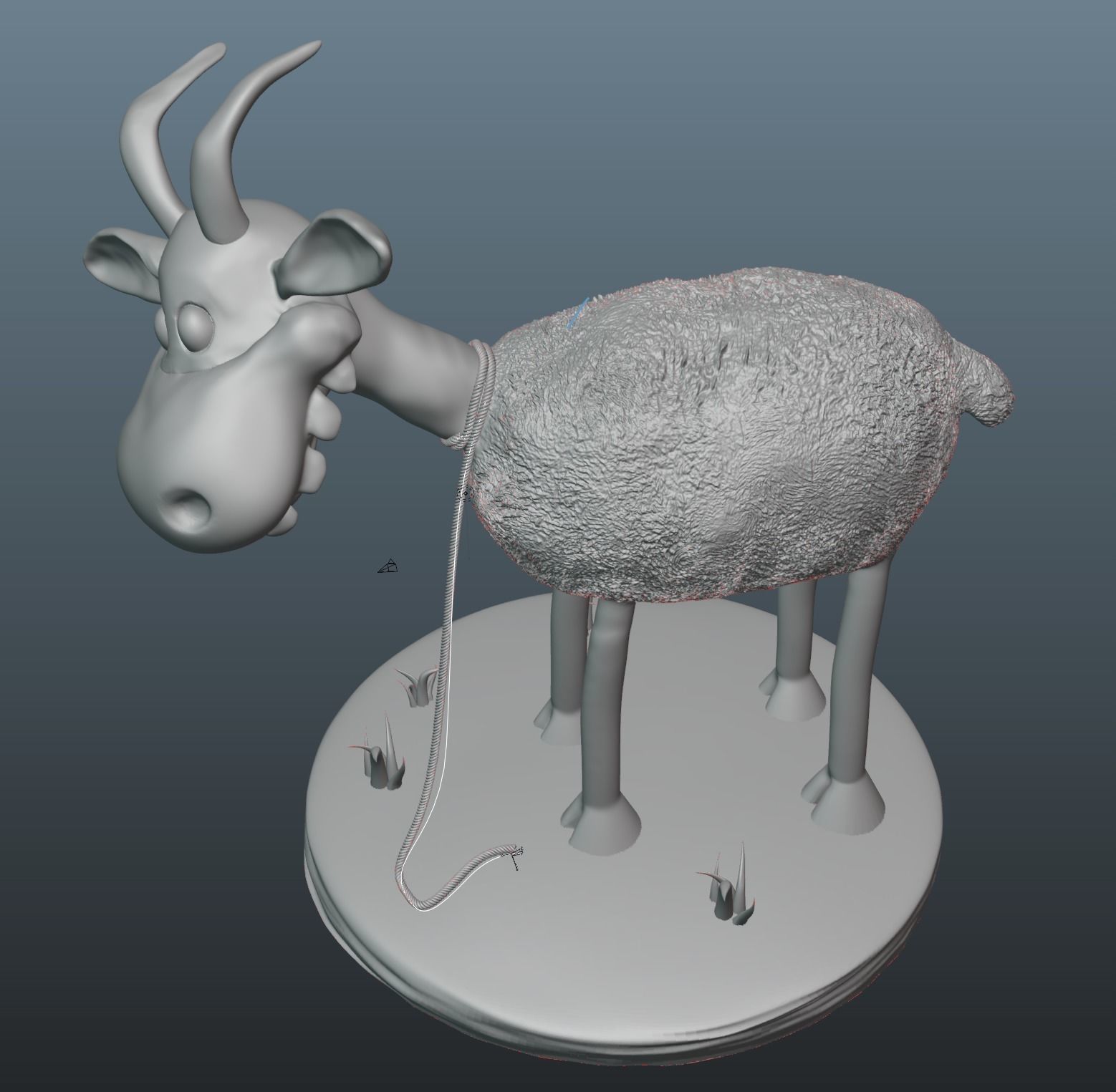 Mower Mouth - cartoon goat 3D print model_5