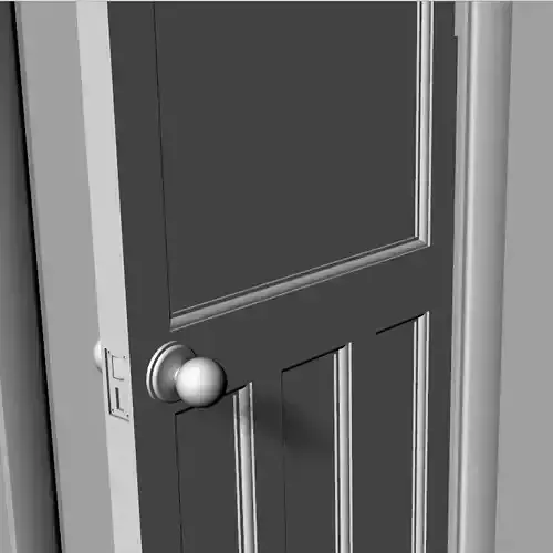 Dolls House Internal Door 1930s Mid-Century Miniature 3D print model