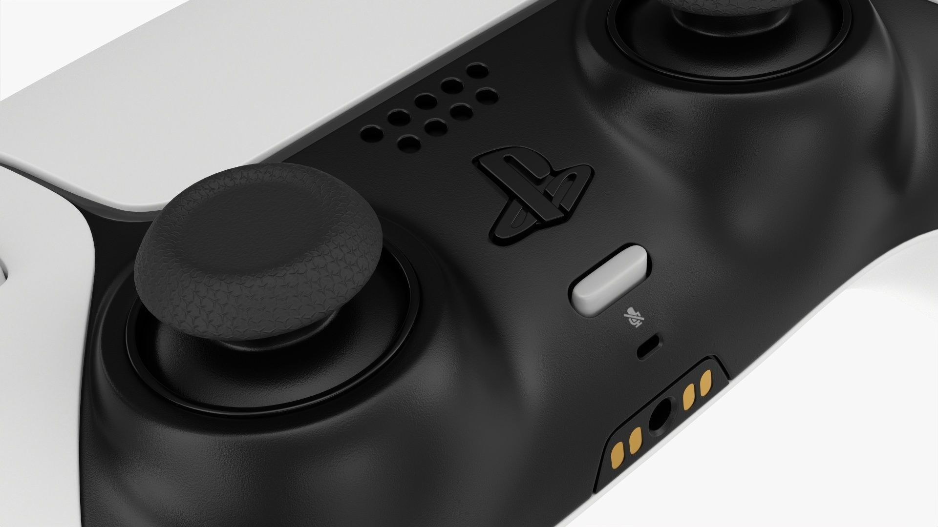 Sony Playstation 5 dualsense controller white 3D model_5