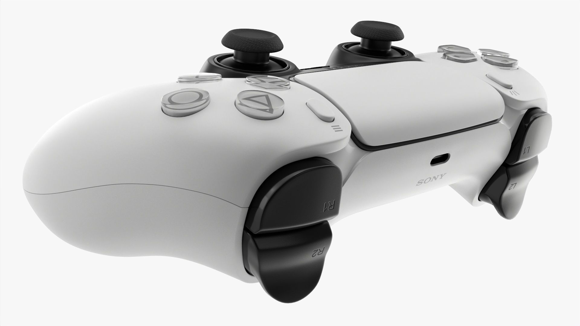 Sony Playstation 5 dualsense controller white 3D model_3