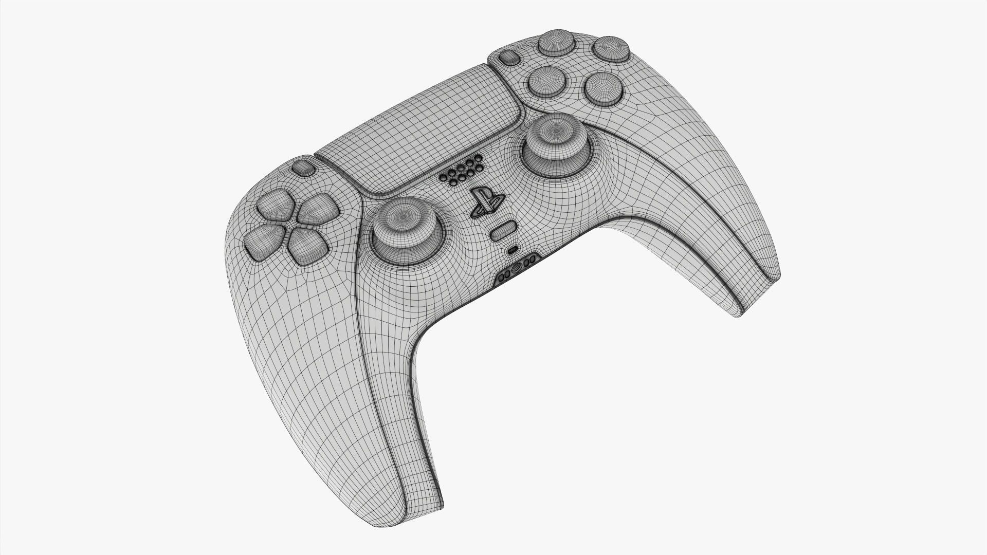 Sony Playstation 5 dualsense controller white 3D model_11