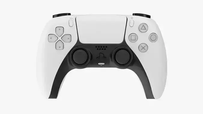 Sony Playstation 5 dualsense controller white 3D model
