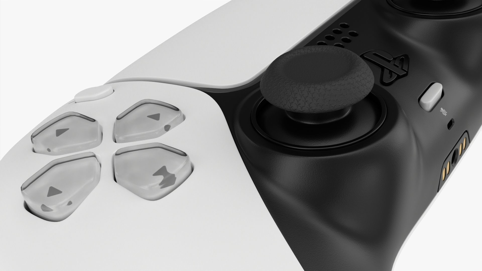 Sony Playstation 5 dualsense controller white 3D model_4
