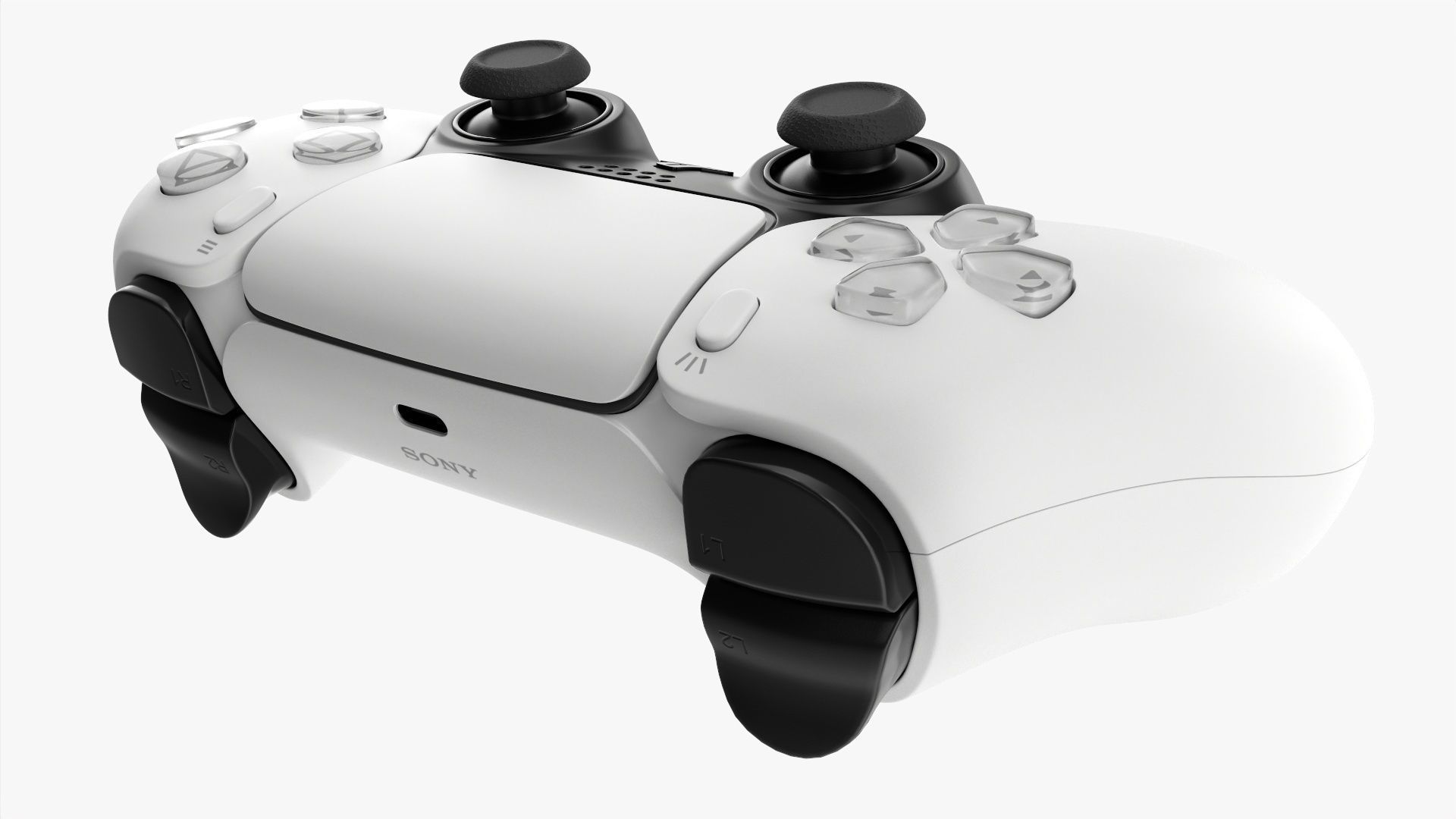 Sony Playstation 5 dualsense controller white 3D model_2
