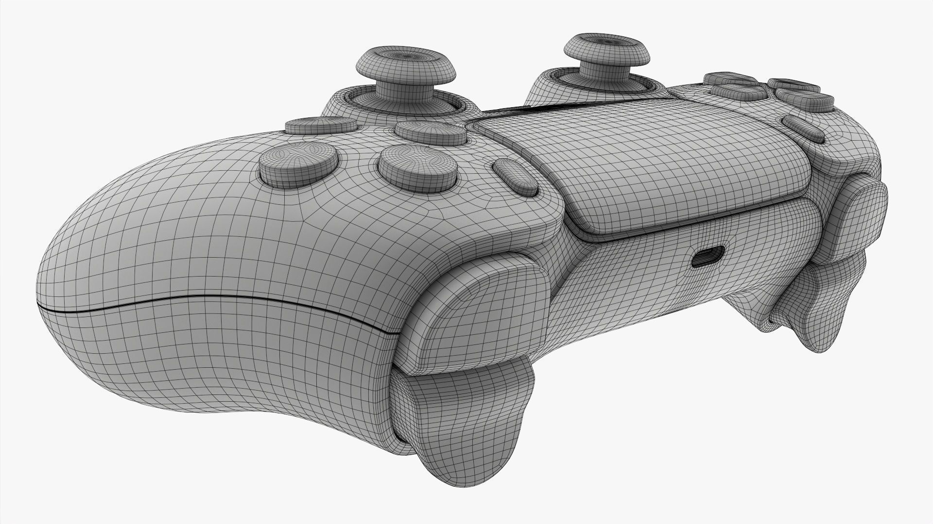 Sony Playstation 5 dualsense controller white 3D model_12