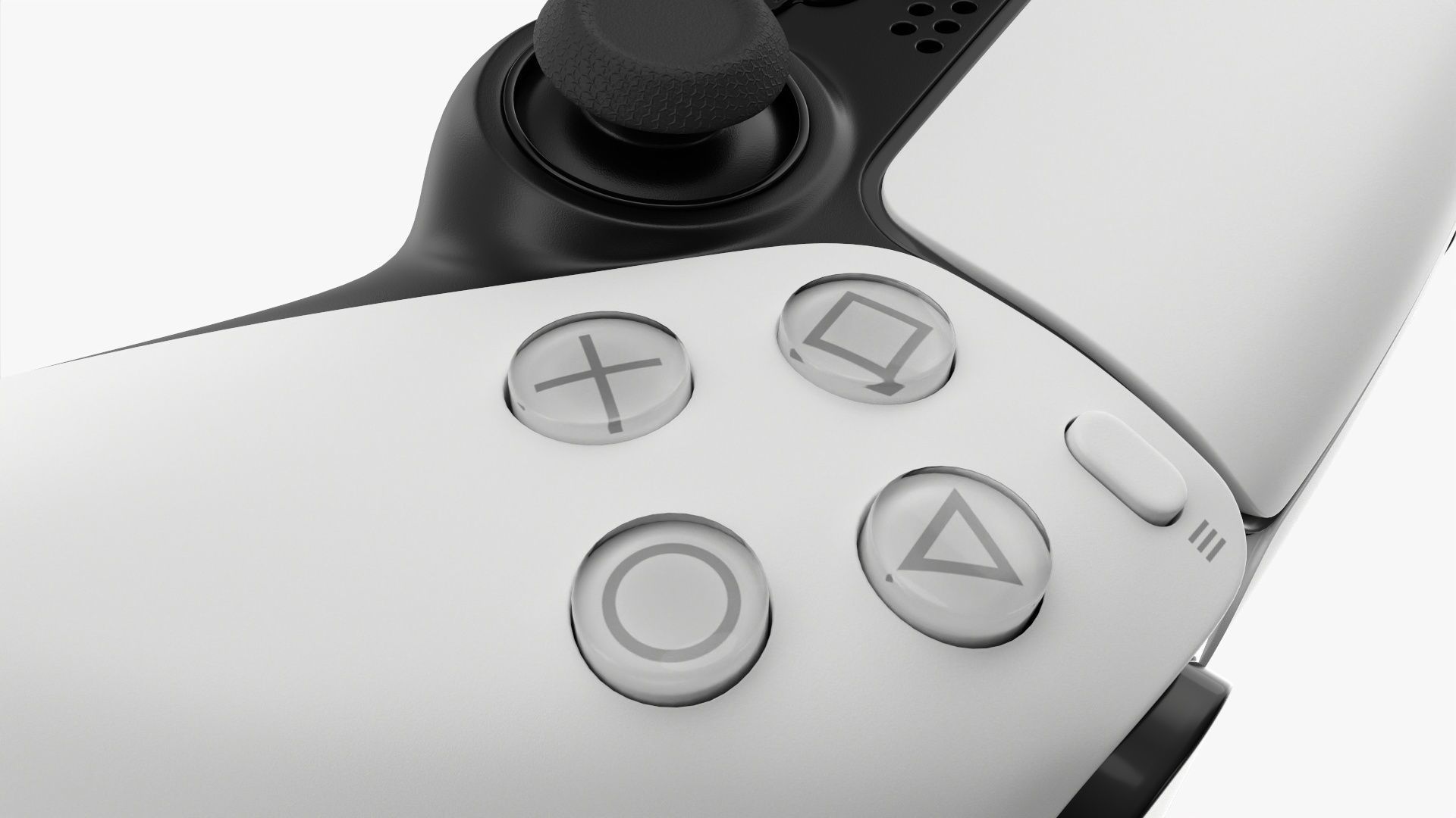 Sony Playstation 5 dualsense controller white 3D model_6