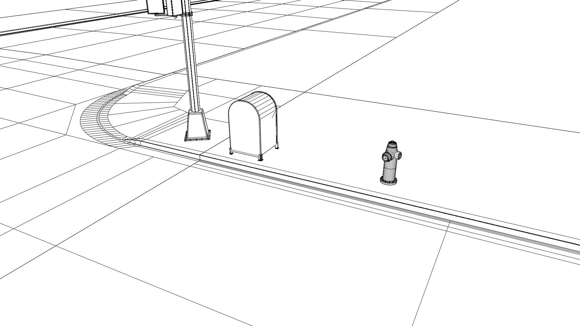  City Roads Low-poly 3D model_15