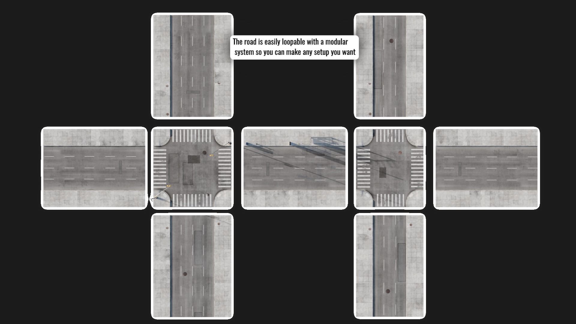  City Roads Low-poly 3D model_10