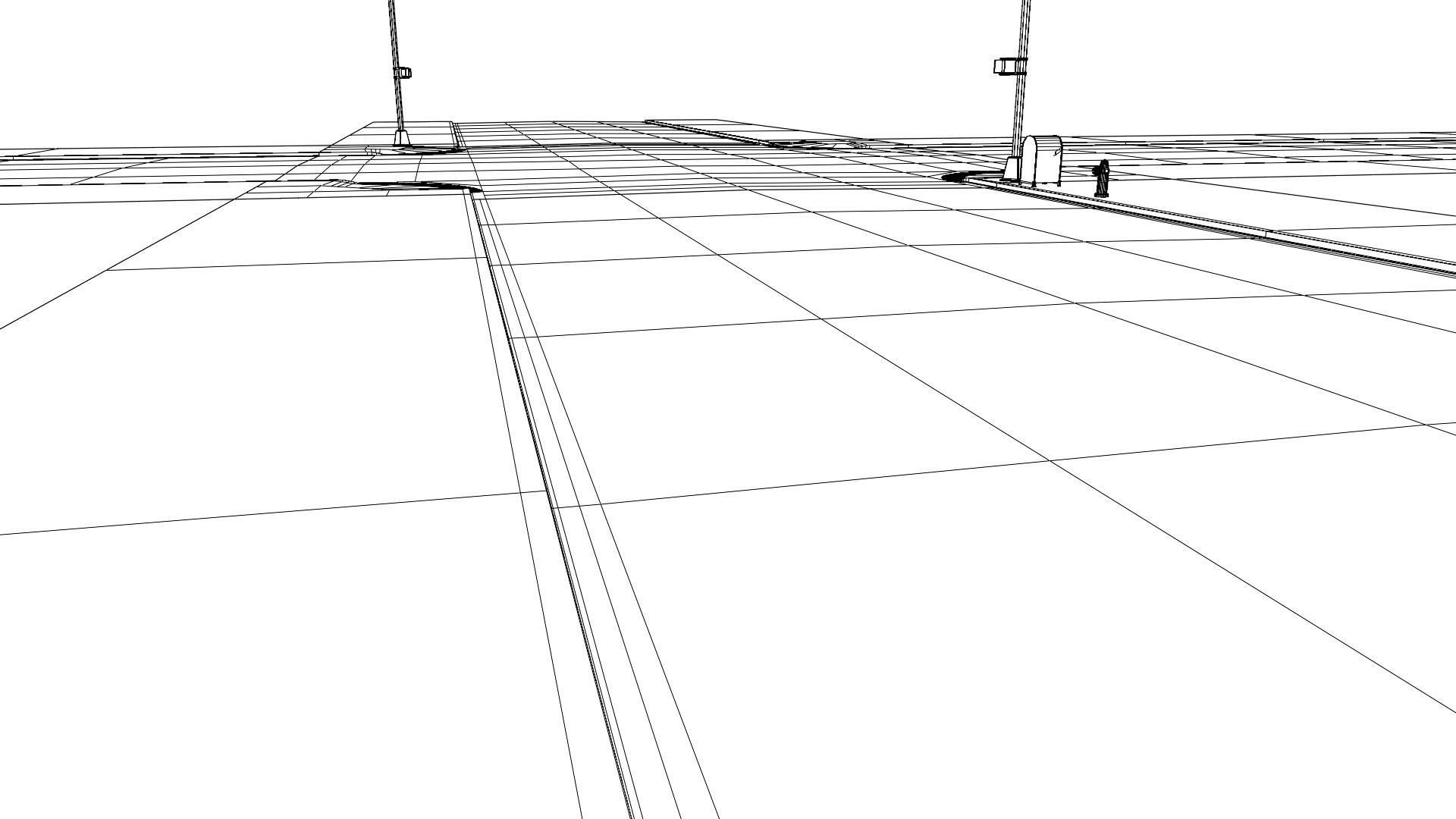  City Roads Low-poly 3D model_12