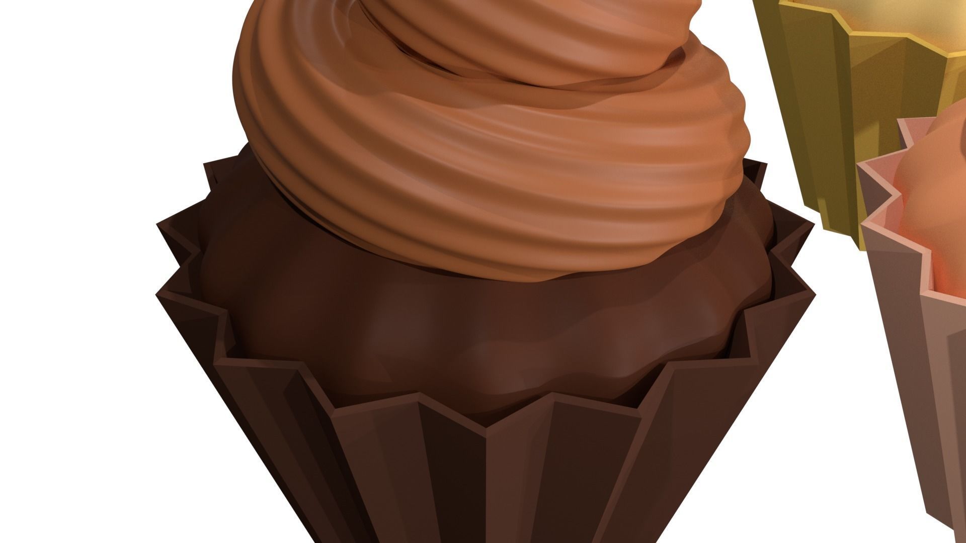 Sweet Cupcakes 3D Composition 3D model_4