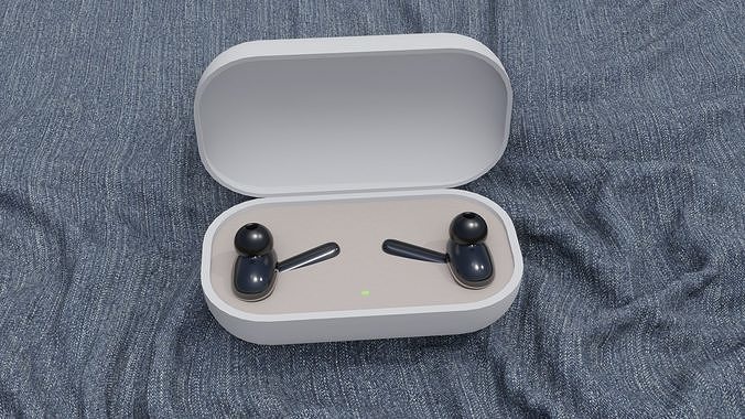 Headphones airpods case mockup Low-poly 3D model