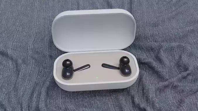 Headphones airpods case mockup Low-poly 3D model