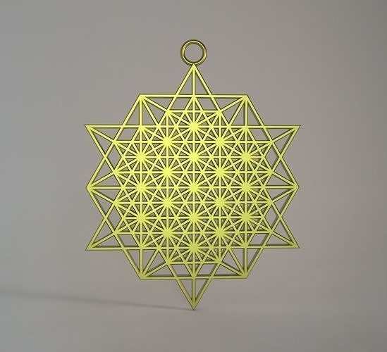 Tetrahedron star 64 grit sacred geometry 3D print model