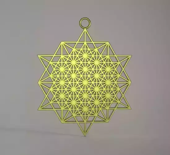 Tetrahedron star 64 grit sacred geometry 3D print model