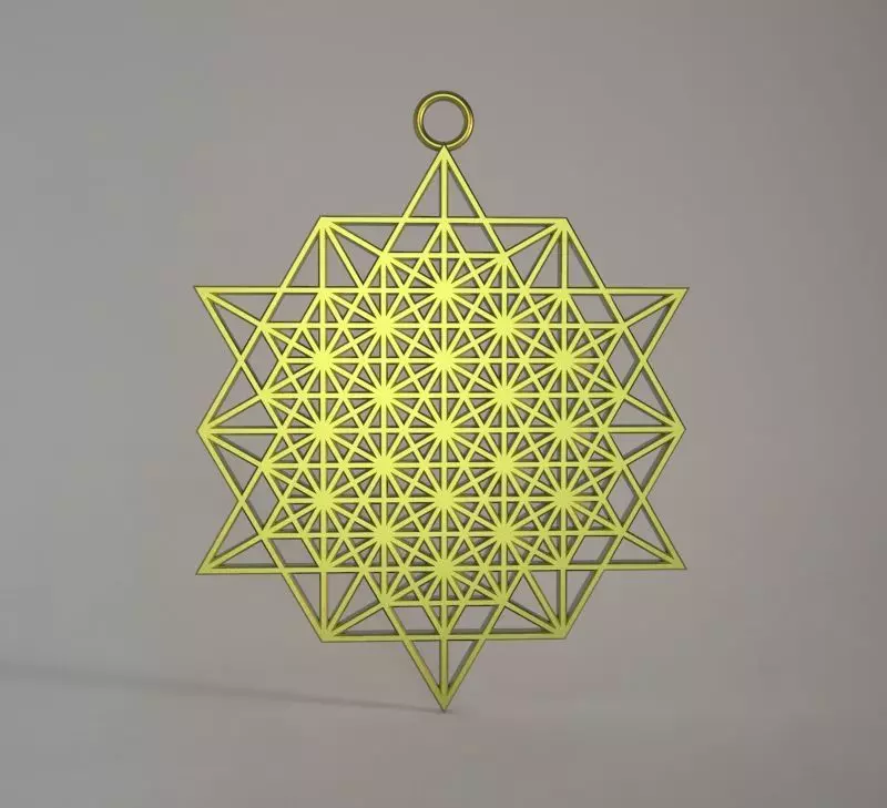 Tetrahedron star 64 grit sacred geometry 3D print model_0
