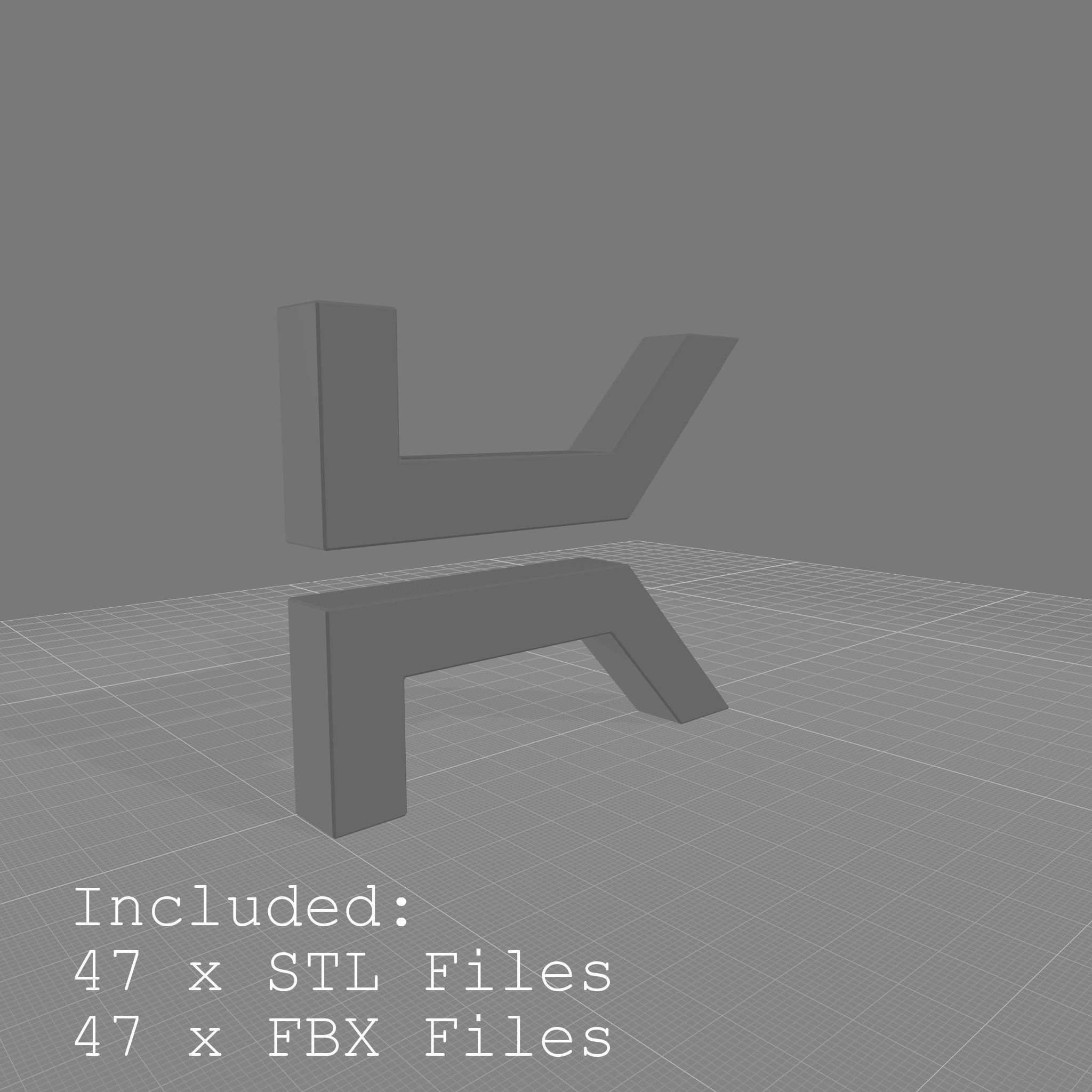 Aurabesh Sign Low-poly 3D model_3