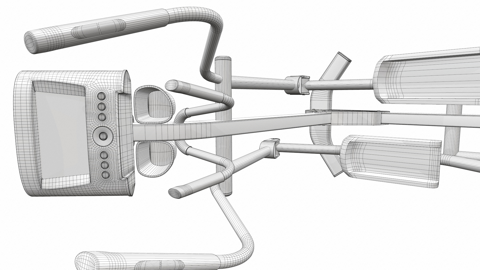 Exercise bike life fitness x1 3D model_16