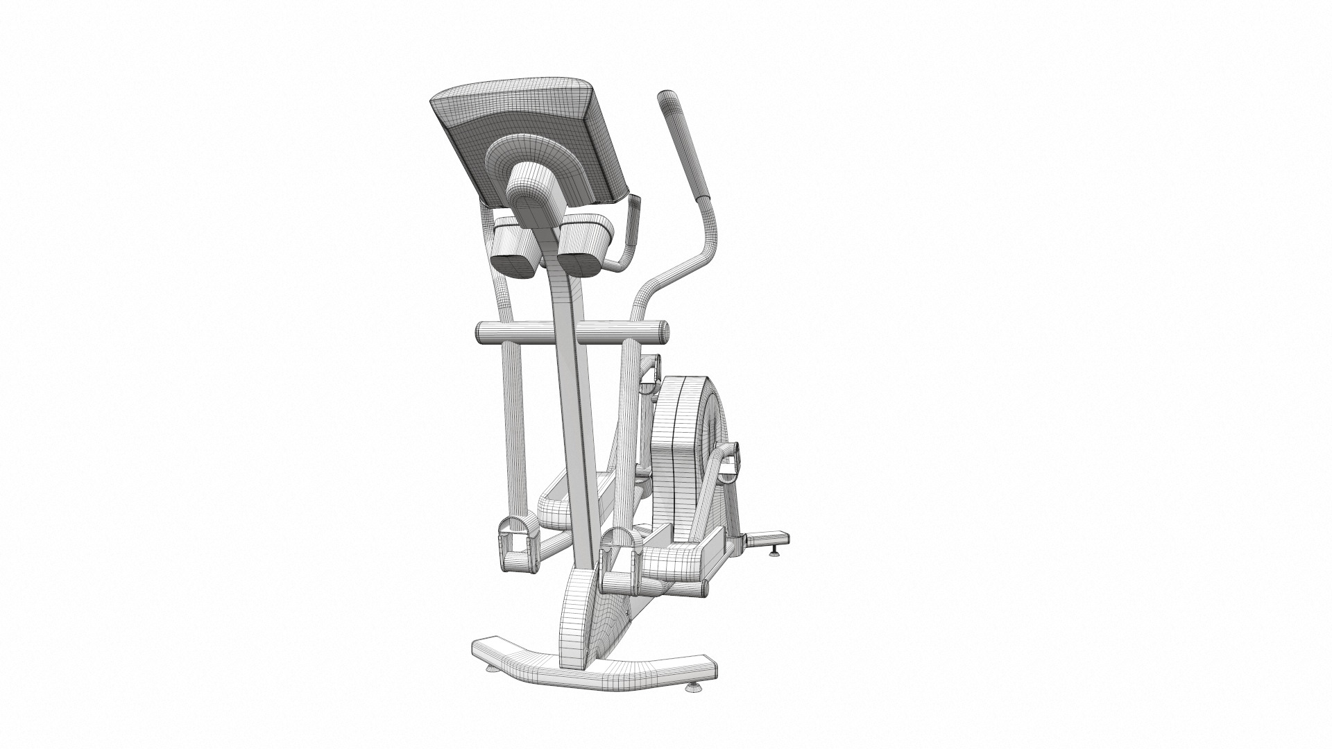 Exercise bike life fitness x1 3D model_11