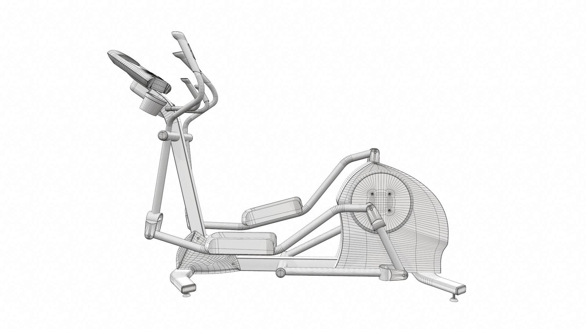 Exercise bike life fitness x1 3D model_10
