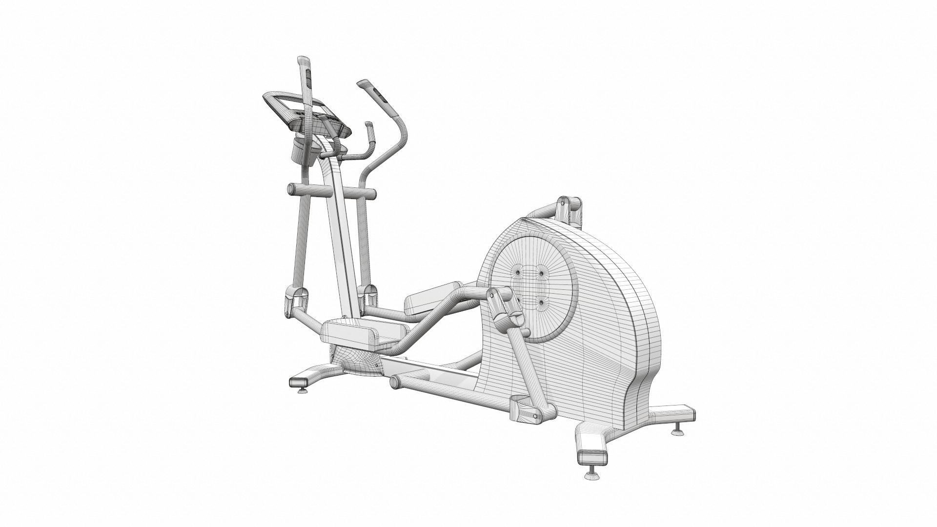 Exercise bike life fitness x1 3D model_9
