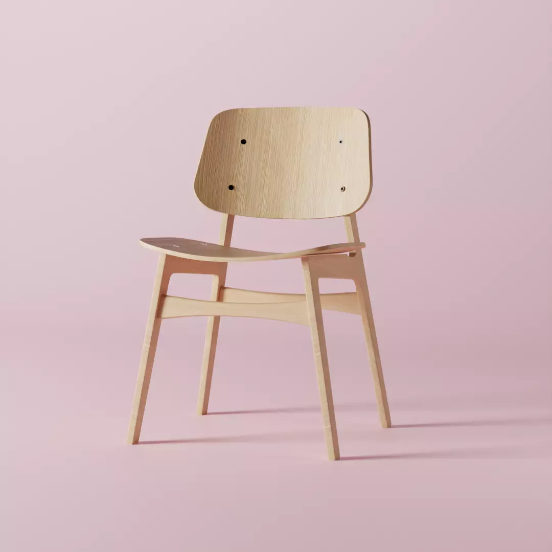Classic wooden chair Free 3D model