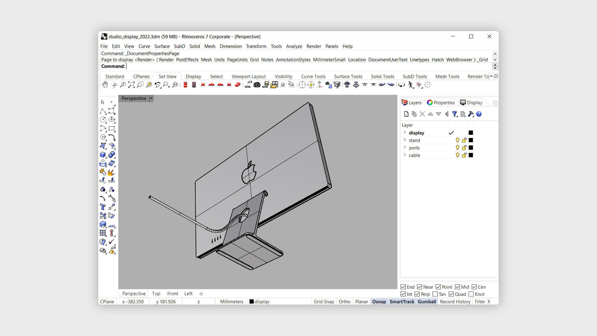 Apple Studio Display 2022 27 inch 5K Monitor 3D model_9
