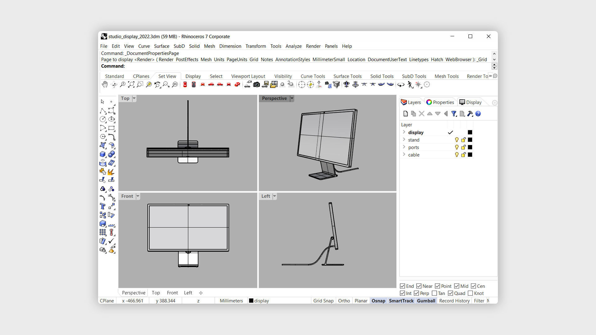 Apple Studio Display 2022 27 inch 5K Monitor 3D model_8