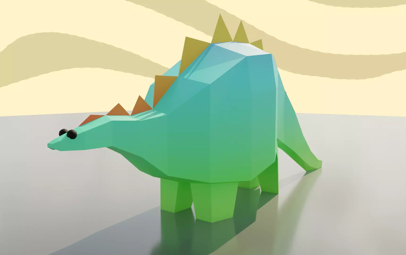 Stegosaurus Low Poly dinosaur Free low-poly 3D model