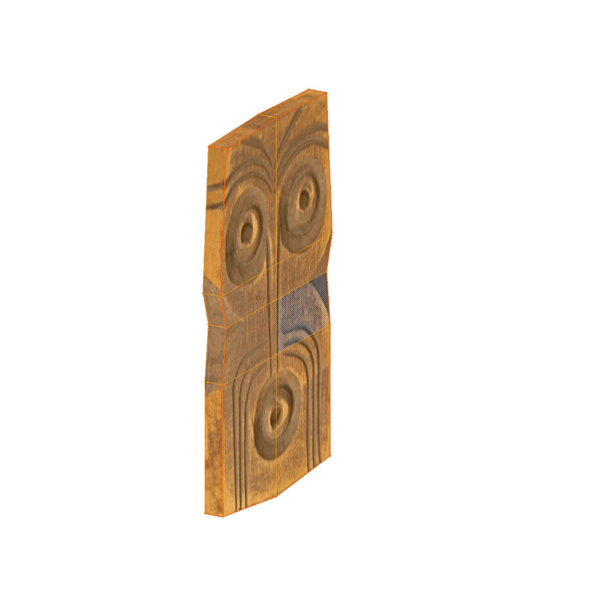 Low poly Wooden Mask Free low-poly 3D model_4