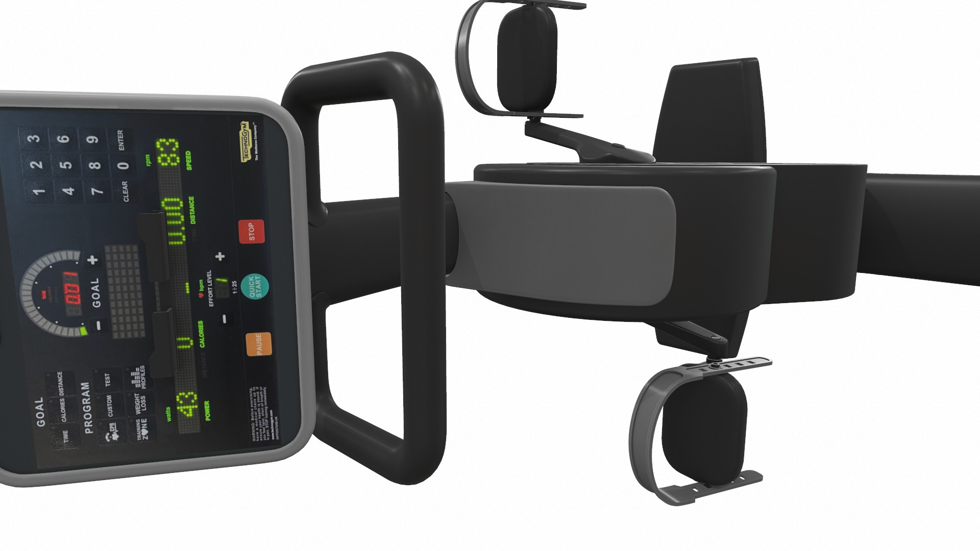 Exercise bike technogym recline 3D model_8